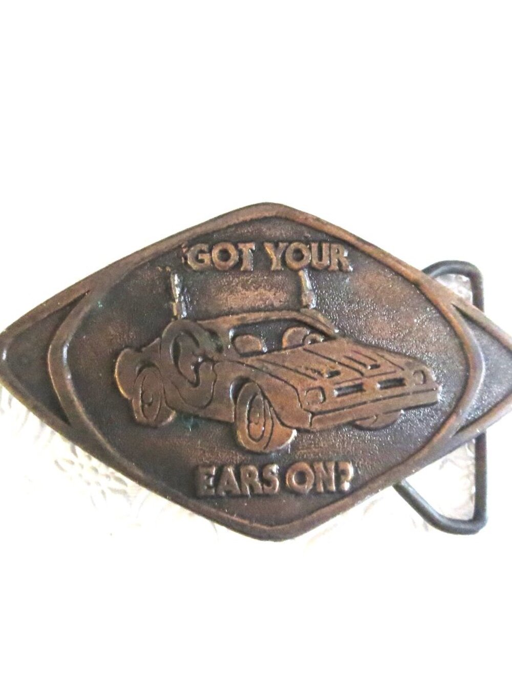Vintage Metal Novelty Belt Buckle CB Radio Nostalgia Fashion Accessory
